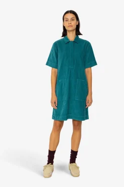 A-Line Zip Dress - Dark Teal