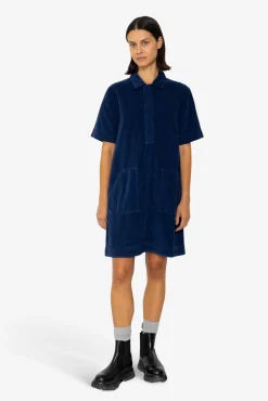 A-Line Zip Dress - Washed Ink