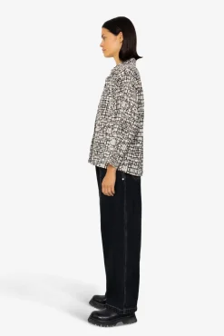 Archive Shirt - Black Ecru Maze Print