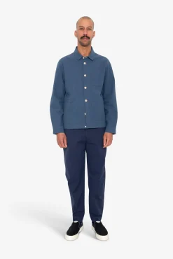 Assembly Jacket - Blue Cotton Linen