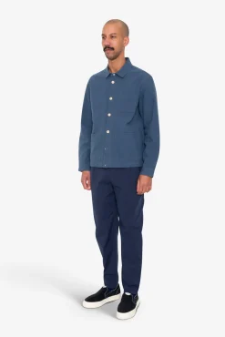 Assembly Jacket - Blue Cotton Linen