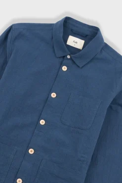 Assembly Jacket - Blue Cotton Linen