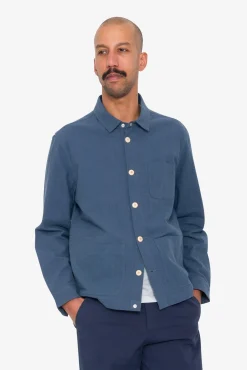 Assembly Jacket - Blue Cotton Linen