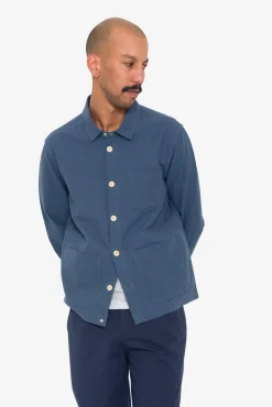 Assembly Jacket - Blue Cotton Linen