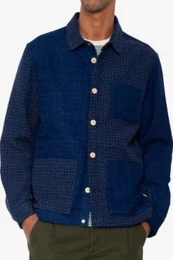 Assembly Jacket - Indigo Waffle Patchwork
