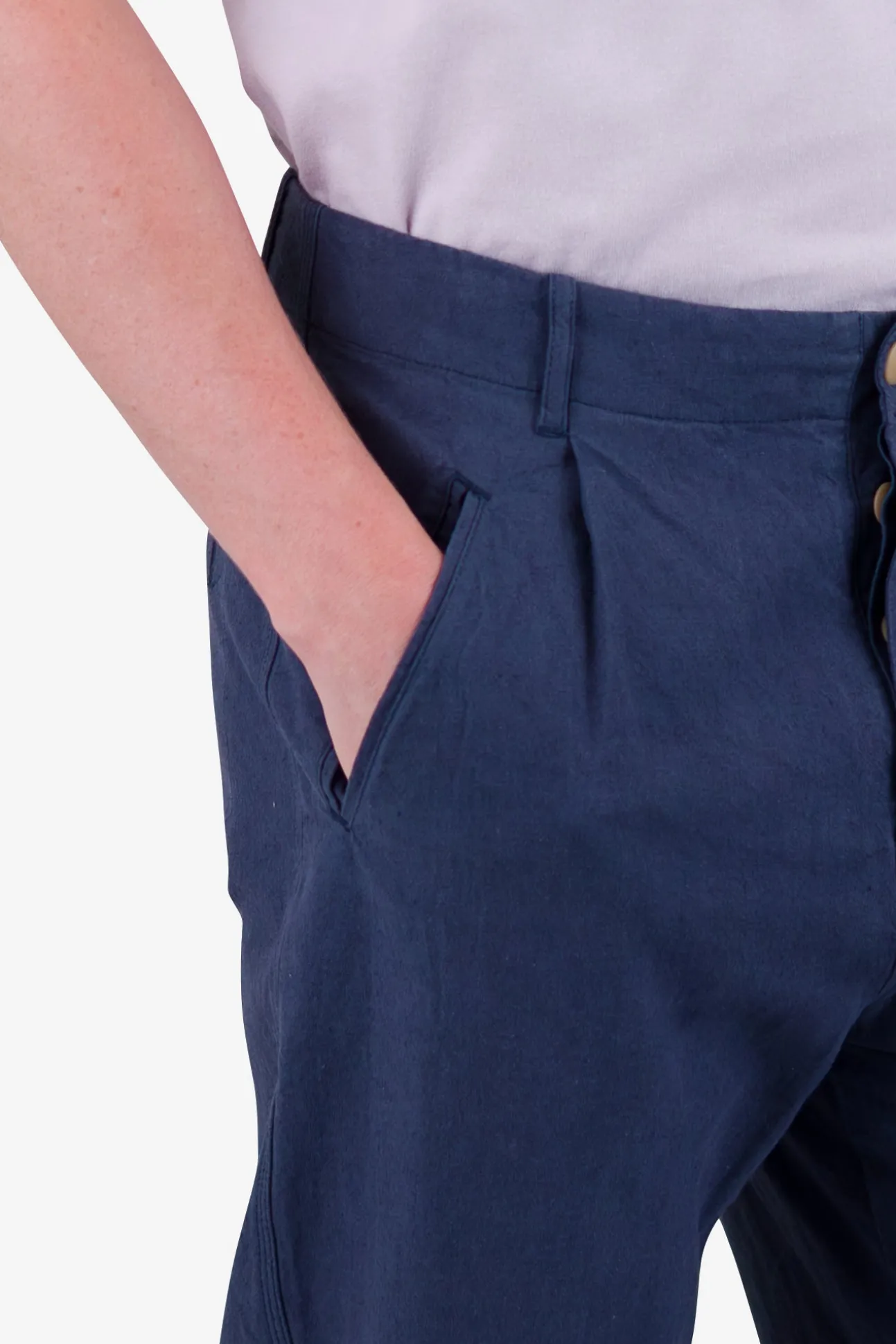 Assembly Pant - Soft Navy Cotton Linen