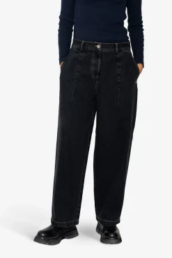 Baggy Trousers - Washed Black Denim