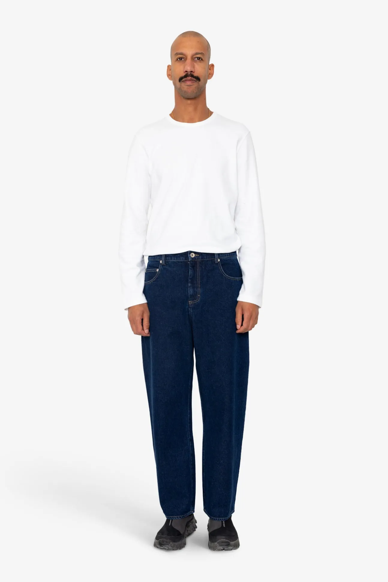 Barrel Leg Trouser - Deep Denim