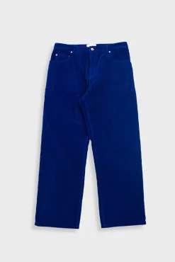 Barrel Leg Trouser - Rich Navy Chunky Cord