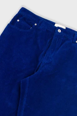 Barrel Leg Trouser - Rich Navy Chunky Cord