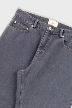 Barrel Leg Trouser - Smoke Grey Denim