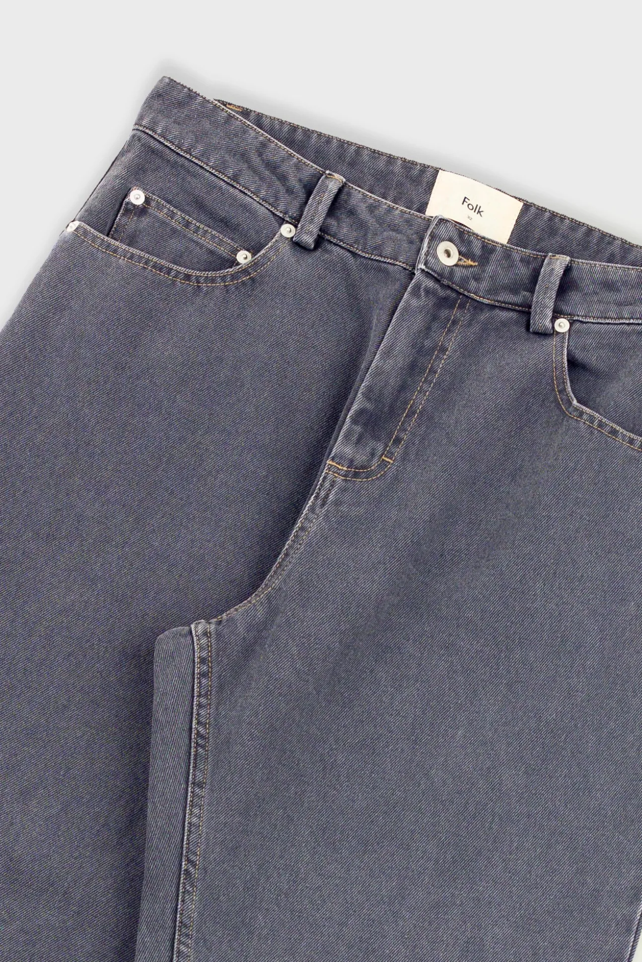 Barrel Leg Trouser - Smoke Grey Denim