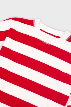 Boyfriend T-Shirt - Carnation Stripe