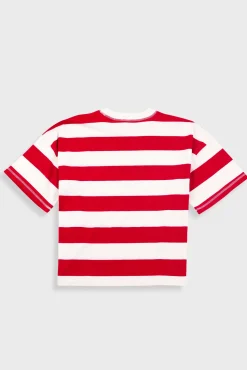 Boyfriend T-Shirt - Carnation Stripe
