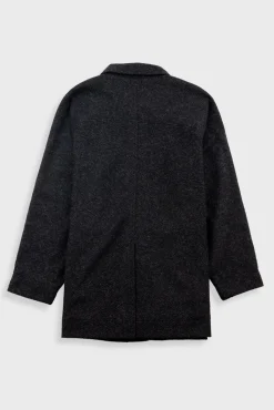 Car Coat - Charcoal Wool Twill