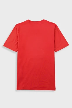 Contrast Sleeve T-Shirt - Crimson