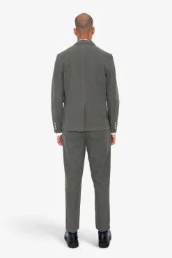 Cotton Linen Blazer - Dark Sage