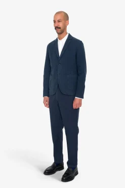 Cotton Linen Blazer - Navy