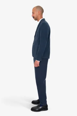 Cotton Linen Blazer - Navy