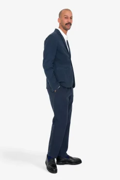 Cotton Linen Blazer - Navy