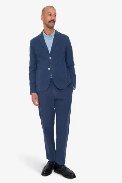 Cotton Linen Blazer - Soft Navy