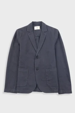 Cotton Linen Blazer - Soft Black