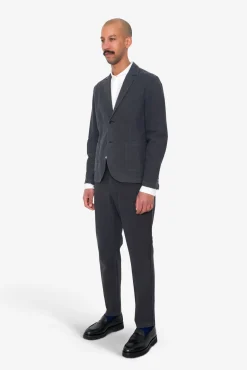 Cotton Linen Blazer - Soft Black
