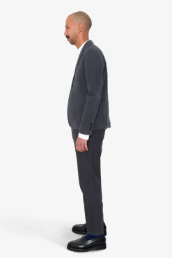 Cotton Linen Blazer - Soft Black