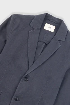 Cotton Linen Blazer - Soft Black