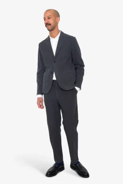 Cotton Linen Blazer - Soft Black