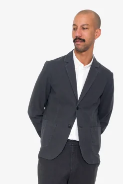 Cotton Linen Blazer - Soft Black