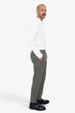 Cotton Linen Trouser - Dark Sage