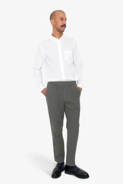 Cotton Linen Trouser - Dark Sage