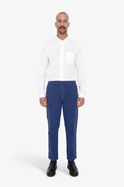 Cotton Linen Trouser - Deep Blue