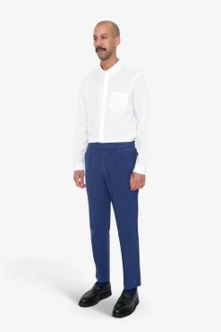 Cotton Linen Trouser - Deep Blue