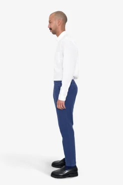 Cotton Linen Trouser - Deep Blue