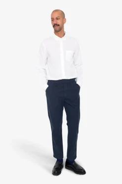 Cotton Linen Trouser - Navy