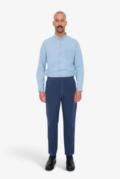Cotton Linen Trouser - Soft Navy