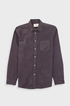 Direction Babycord Shirt - Black Grape