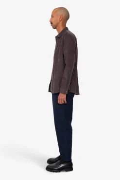 Direction Babycord Shirt - Black Grape