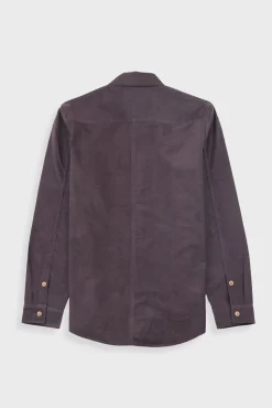 Direction Babycord Shirt - Black Grape