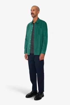 Direction Babycord Shirt - Phthalo Green