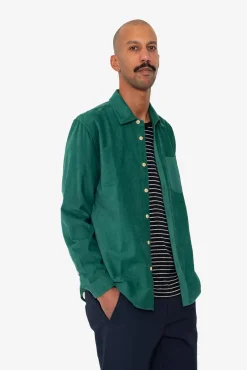 Direction Babycord Shirt - Phthalo Green