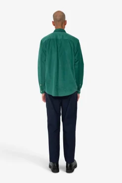 Direction Babycord Shirt - Phthalo Green