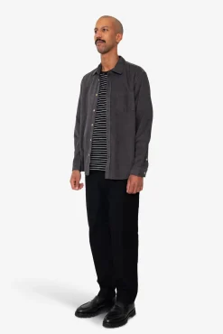 Direction Babycord Shirt - Charcoal