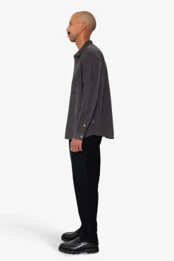 Direction Babycord Shirt - Charcoal