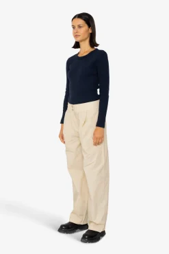 Drawcord Baggy Pants - Light Stone