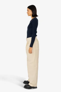 Drawcord Baggy Pants - Light Stone