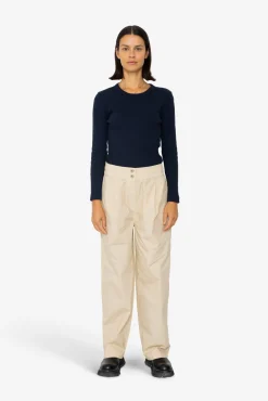 Drawcord Baggy Pants - Light Stone