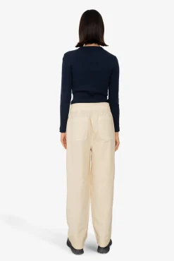 Drawcord Baggy Pants - Light Stone